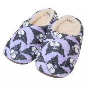 BNWT Japan Sanrio Kuromi Adult Room Slippers, Oekaki-san x Sanrio Charakutazu